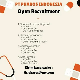 Info Lowongan Kerja PT. Pharos Indonesia