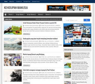 Kehidupan Manusia Blogger Template 