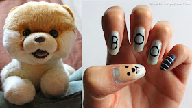 Boo the dog nail design 