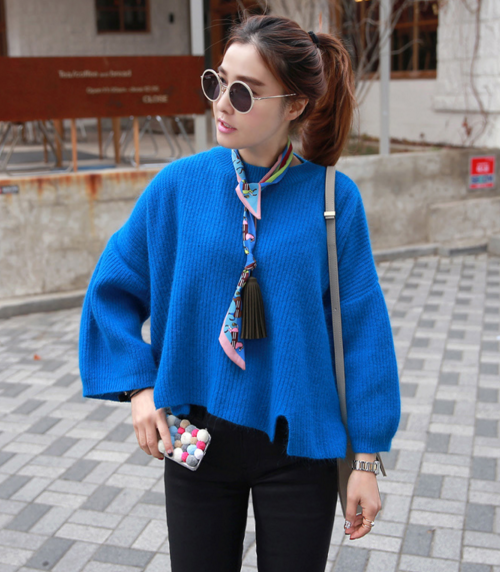 Boxy Rib Knit Pullover