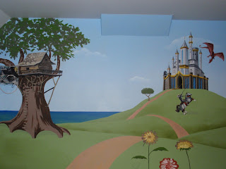 Tree House Fantasy Playroom Mural