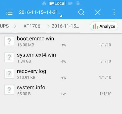 Hasil extract TWRP backup