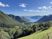 A view toward Monte Isola in Lago Iseo