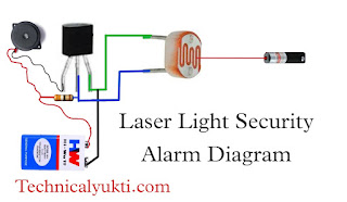 Burglar alarm system circuit diagram