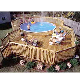 how to build a above ground pool deck