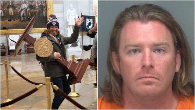 Florida Man Photographed Carrying Pelosi’s Lectern At U.S. Capitol Riot Arrested