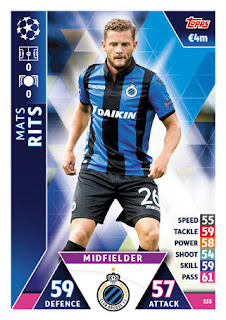 Match Attax UEFA Champions League 2018 2019 Club Brugge Set