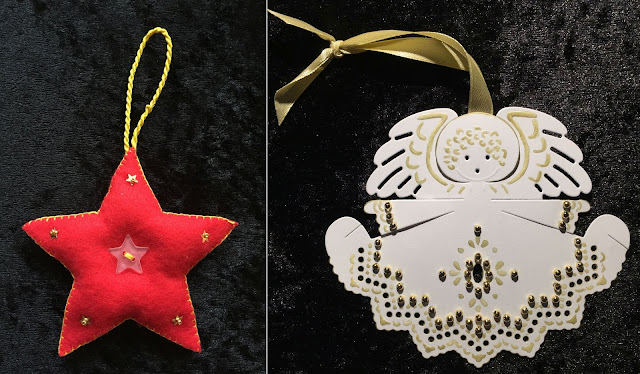 Felt Christmas Star and paper angel