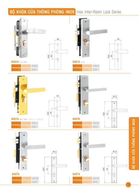 Catalogue sản phẩm khóa Việt Tiệp 