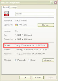 File Created Time Changed Through Java Program