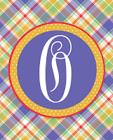 Free Printable Summer Plaid Monograms | A-Z Available for Instant Download | 8x10 design