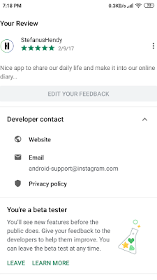 Update Instagram kalian dengan versi terbaru atau masuk menjadi beta tester Instagram 4