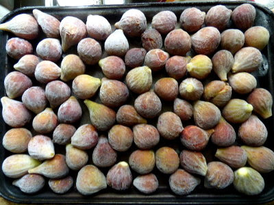 First figs went into the freezer for jam making this winter. 