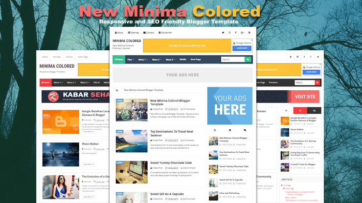 New Minima Colored Blogger Template