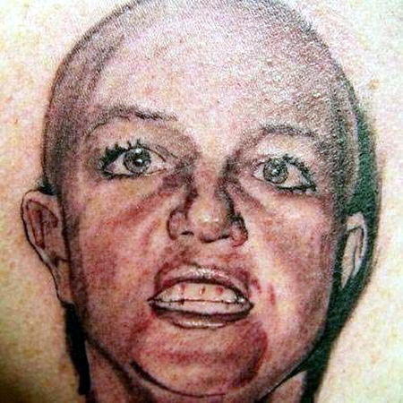 face tattoo. Face Tattoo on hand