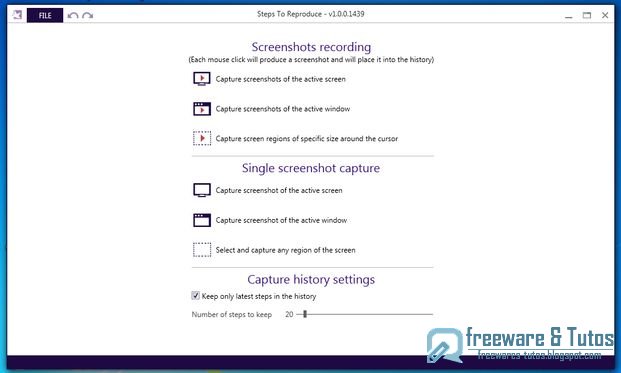 StepsToReproduce : un logiciel gratuit pour automatiser les captures d'écran