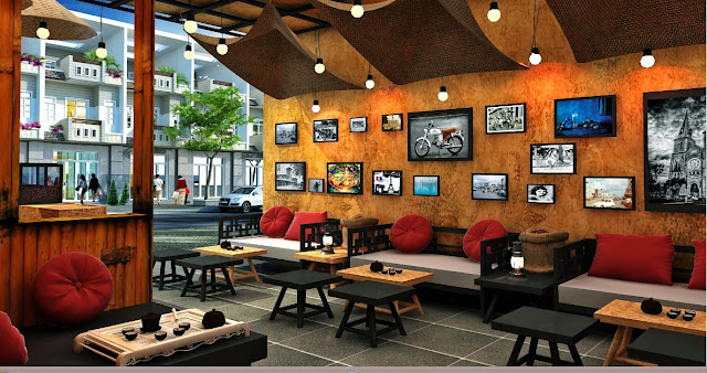 Thiết kế nội thất quán cafe hiện đại 