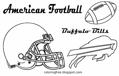 Buffalo Bills printable American football big game drawing pictures for young mans East US sport art