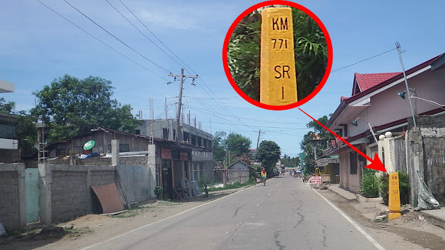 1 kilometer marker before town center of San Roque Northern Samar