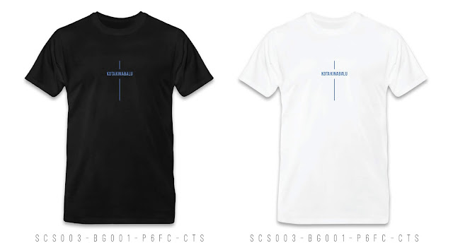 SCS003-BG001-P6FC-CTS Kota Kinabalu T Shirt Design Kota Kinabalu T shirt Printing Custom T Shirt Courier To Kota Kinabalu Malaysia