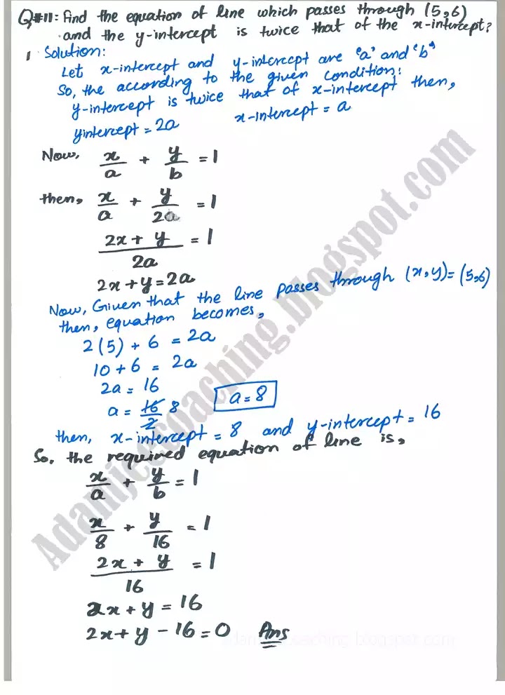 plane-analytic-geometry:-straight-line-exercise-7-3-mathematics-12th