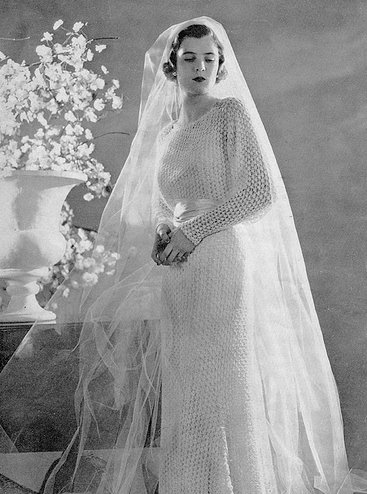 My 30s dream wedding gown hands down would be a crocheted one