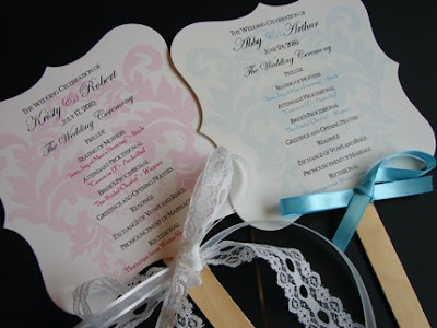   Wedding Programs on Backyard Bride  Fan Tastic Programs