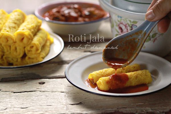 Roti jala yang kekal lembut dan sedap - masam manis