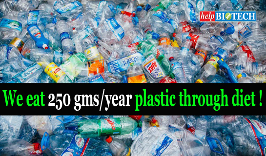  We eat 250 gms/year plastic through diet !