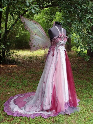Wedding Dresses with Color Fairy Wedding Dress with Fairy Wings