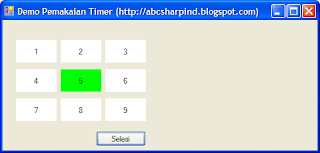 Menggunakan timer dalam program csharp