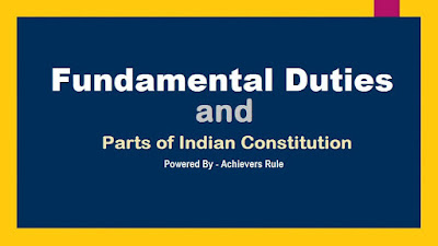 Polity Notes Fundamental Duties and Parts of Constitution