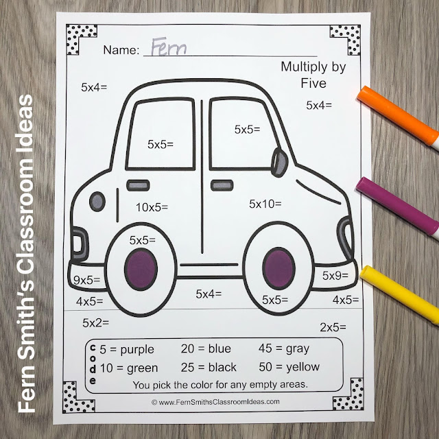 Click Here to Downlead This Color By Number Addition, Subtraction, Multiplication, and Division Transportation Printables Resource Bundle for Your Classroom Today!