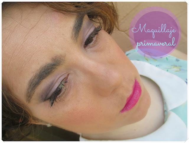 Maquillaje primaveral en tonos rosas y morados