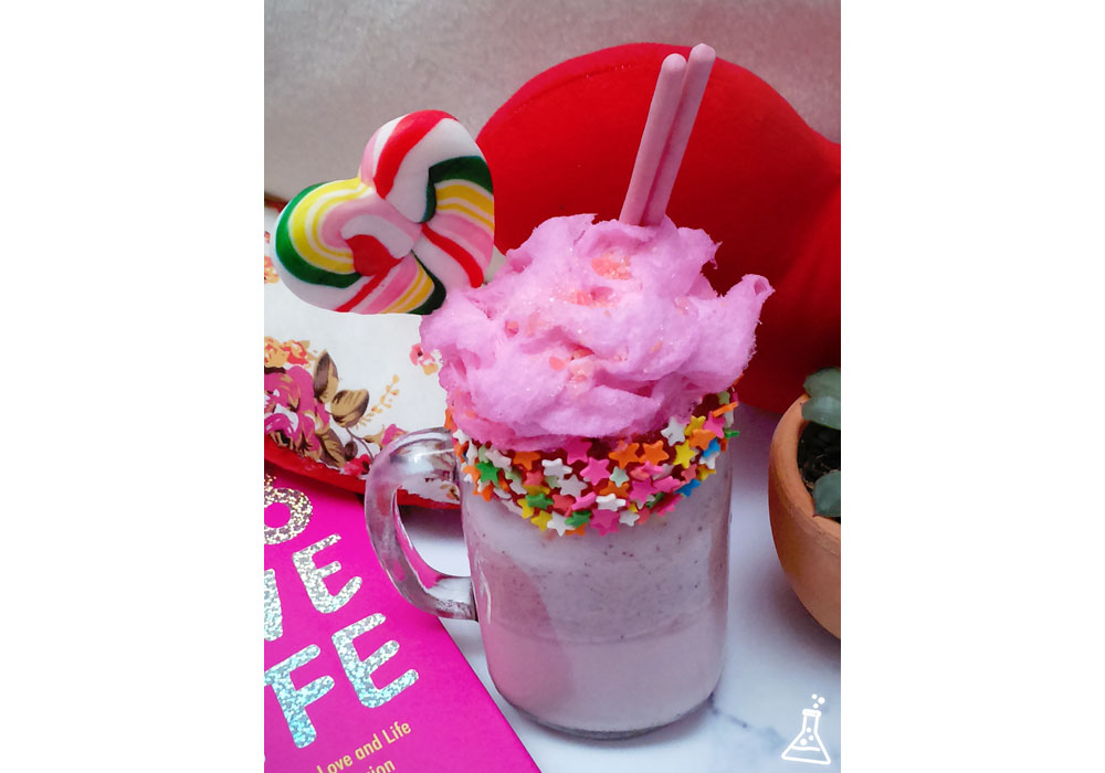 Cotton Candy Milkshake for Valentine's Day