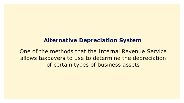 One of the methods that the Internal Revenue Service (IRS) allows taxpayers to use to determine the depreciation of certain types of business assets.