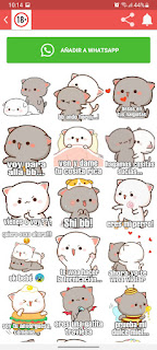 Stickers para adultos mochi cats