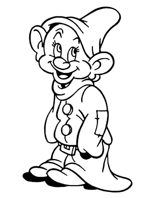 Dopey dwarf coloring pages 6