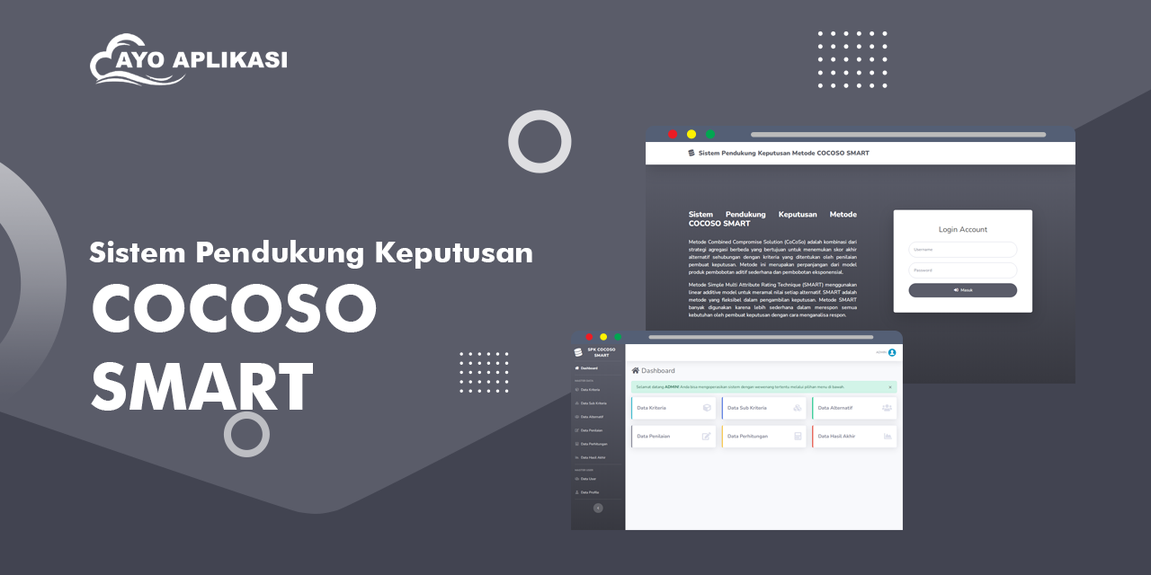 Source Code Aplikasi Sistem Pendukung Keputusan (SPK) Perbandingan Metode COCOSO Dan SMART