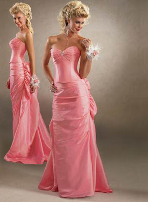 Pink wedding dress designed