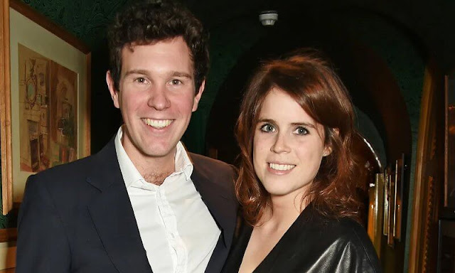 The Duchess of York, August Brooksbank, Princess Eugenie and her husband Jack Brooksbank. Princess Eugenie is pregnant