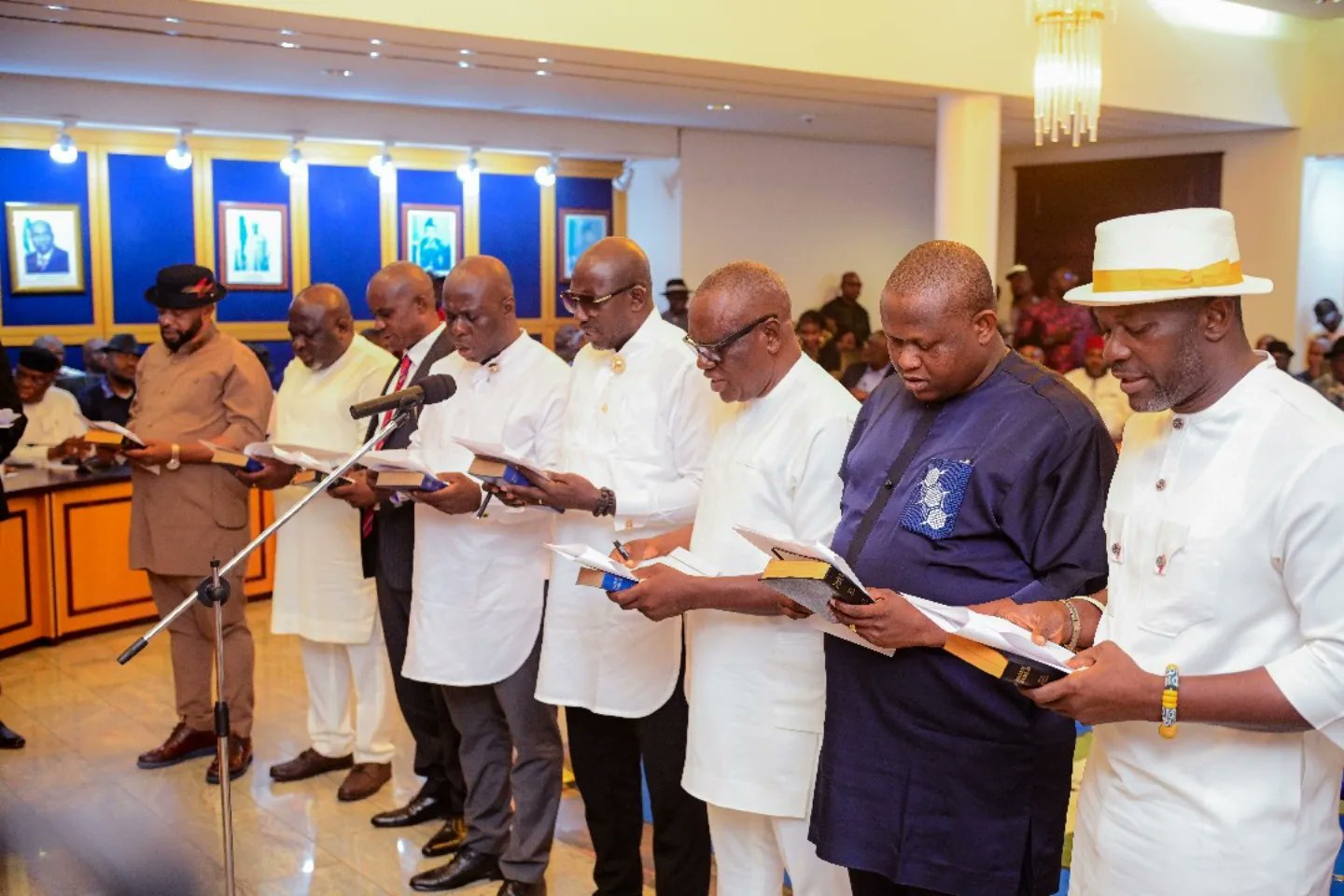 Governor of Rivers State, Siminalayi Fubara, swears in newly elected Local Government Chairmen