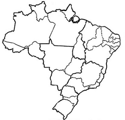 mapa do brasil vetor. Desenho do mapa do Brasil para