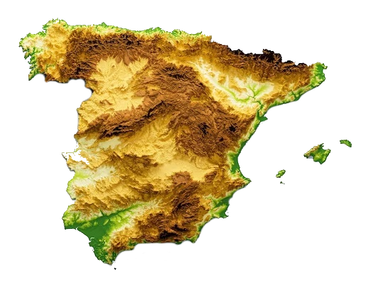 Spain Relief Map