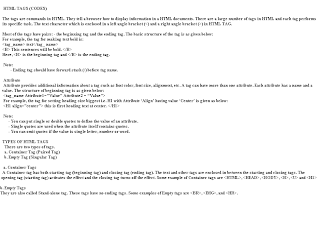HTML TAGS