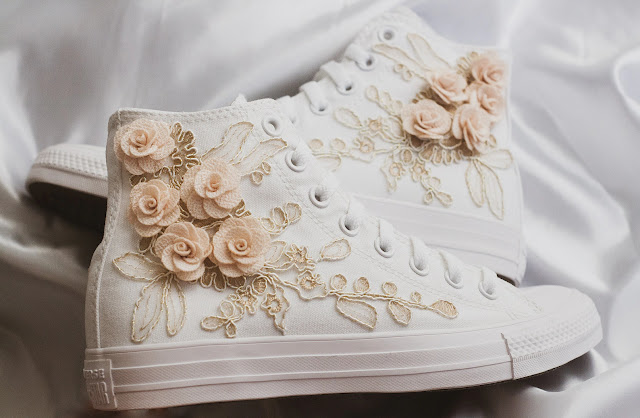 Blinged Out and Beautiful: The Rise of Sneakers in Wedding Fashion-bridal shoes-wedding day-sneakers-Weddings by KMich Philadelphia PA