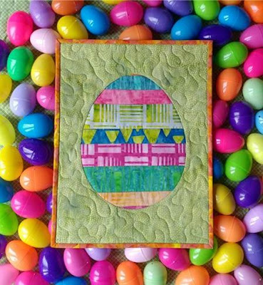 Easter egg mini quilts with Island Batik fabrics