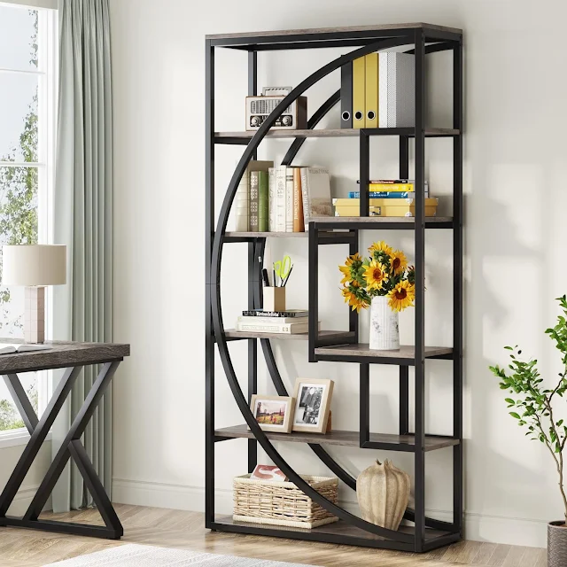 Book Shelf Display Tack Shelving Unit for Home Office Living Room