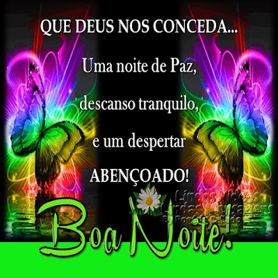 Boa Noite! QUE DEUS NOS CONCEDA... Uma noite de Paz, descanso tranquilo, e um despertar ABENÇOADO!