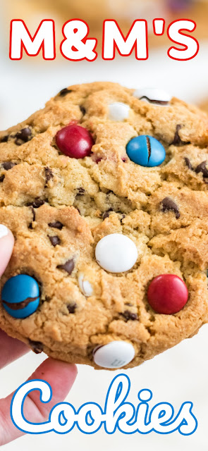 giant red white and blue cookie